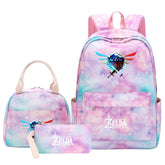 The Legends of Zelda Schoolbag Backpack Lunch Bag Pencil Case 3pcs Set for Students